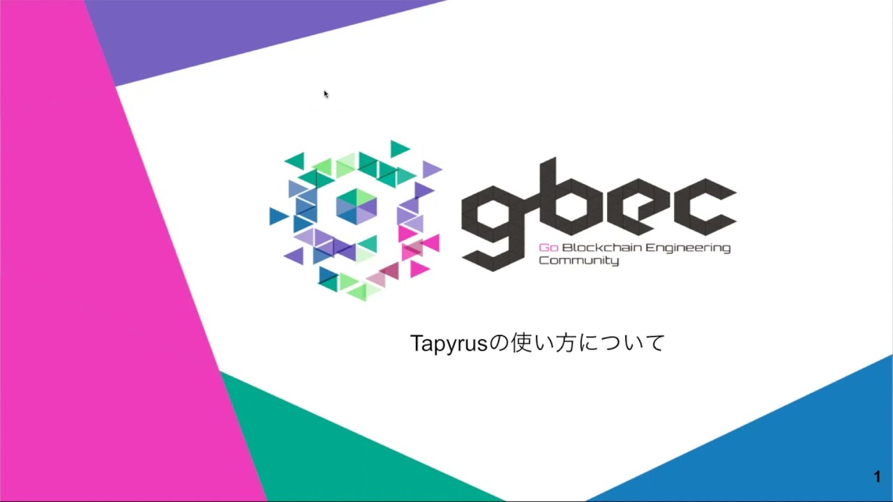 【動画で学ぶブロックチェーン】Tapyrusの使い方について -奥村潤氏
