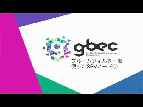 【動画で学ぶブロックチェーン】ブルームフィルターを使ったSPVノード  1- 谷口耕平氏